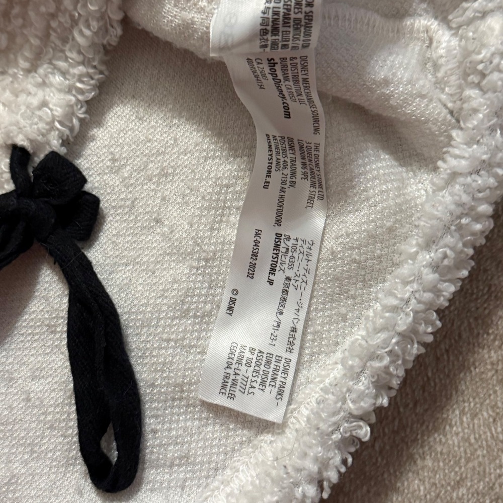 Disney Parks 101 Dalmatians Sherpa Fleece Hoodie White Black Medium - Picture 13 of 13